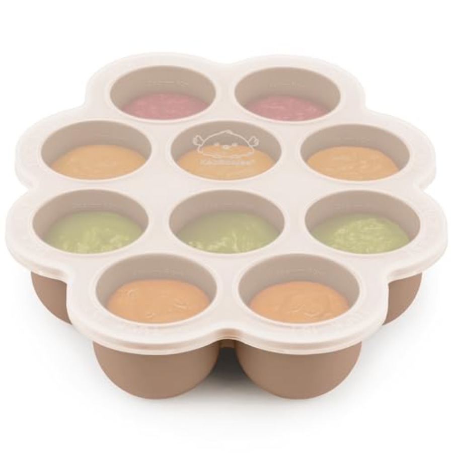 Baby Food Prep Containers - KeaBabies Silicone Food Freezer Trays with