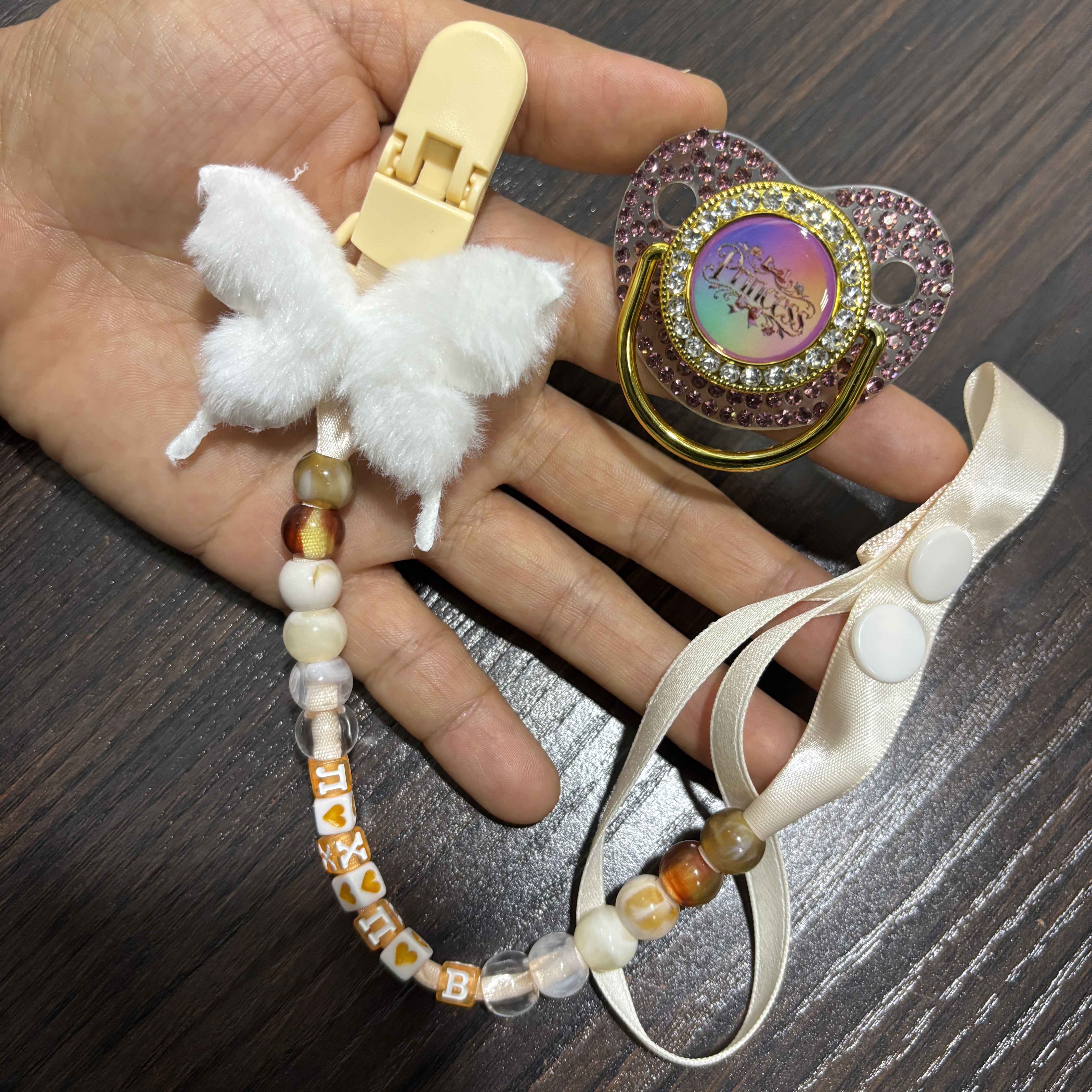 Baby Food Set - Cute Butterfly Comforting Baby Pacifier clip