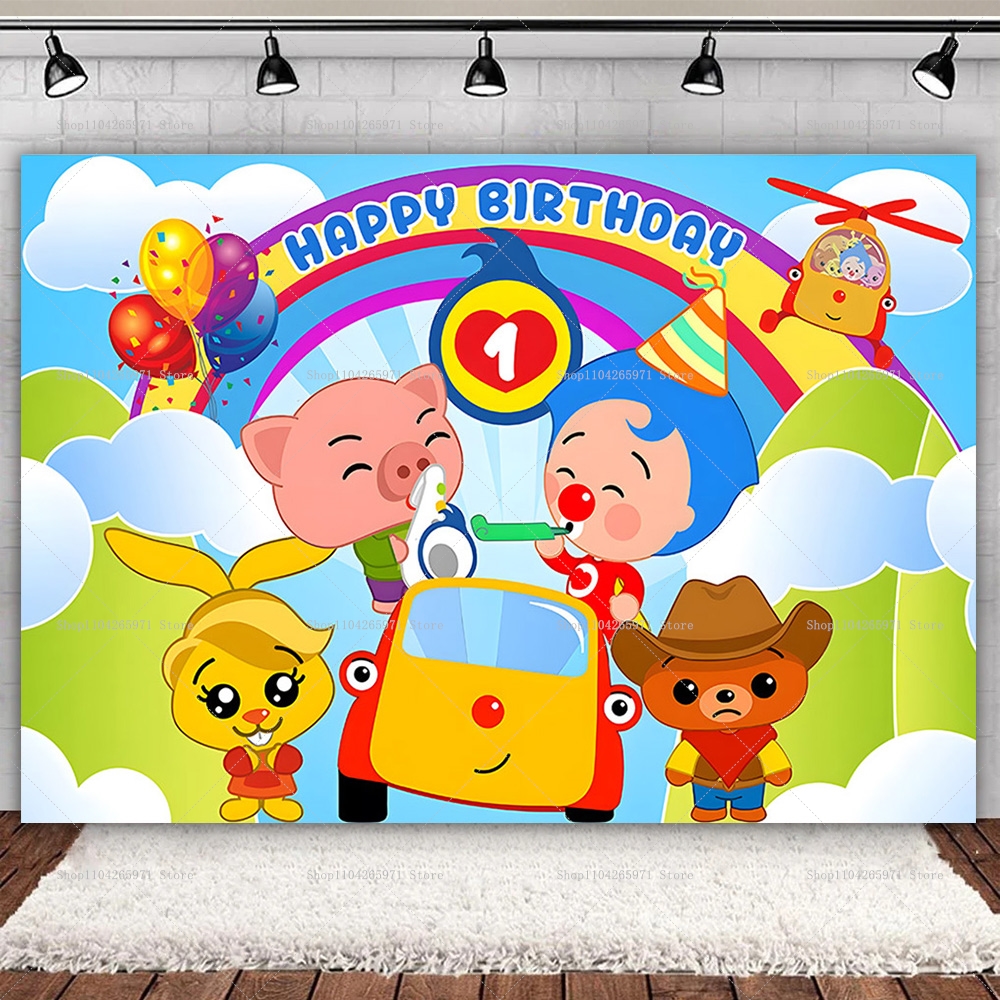 Baby Food Ideas - Kids Birthday Baby Shower Backdrop Cartoon