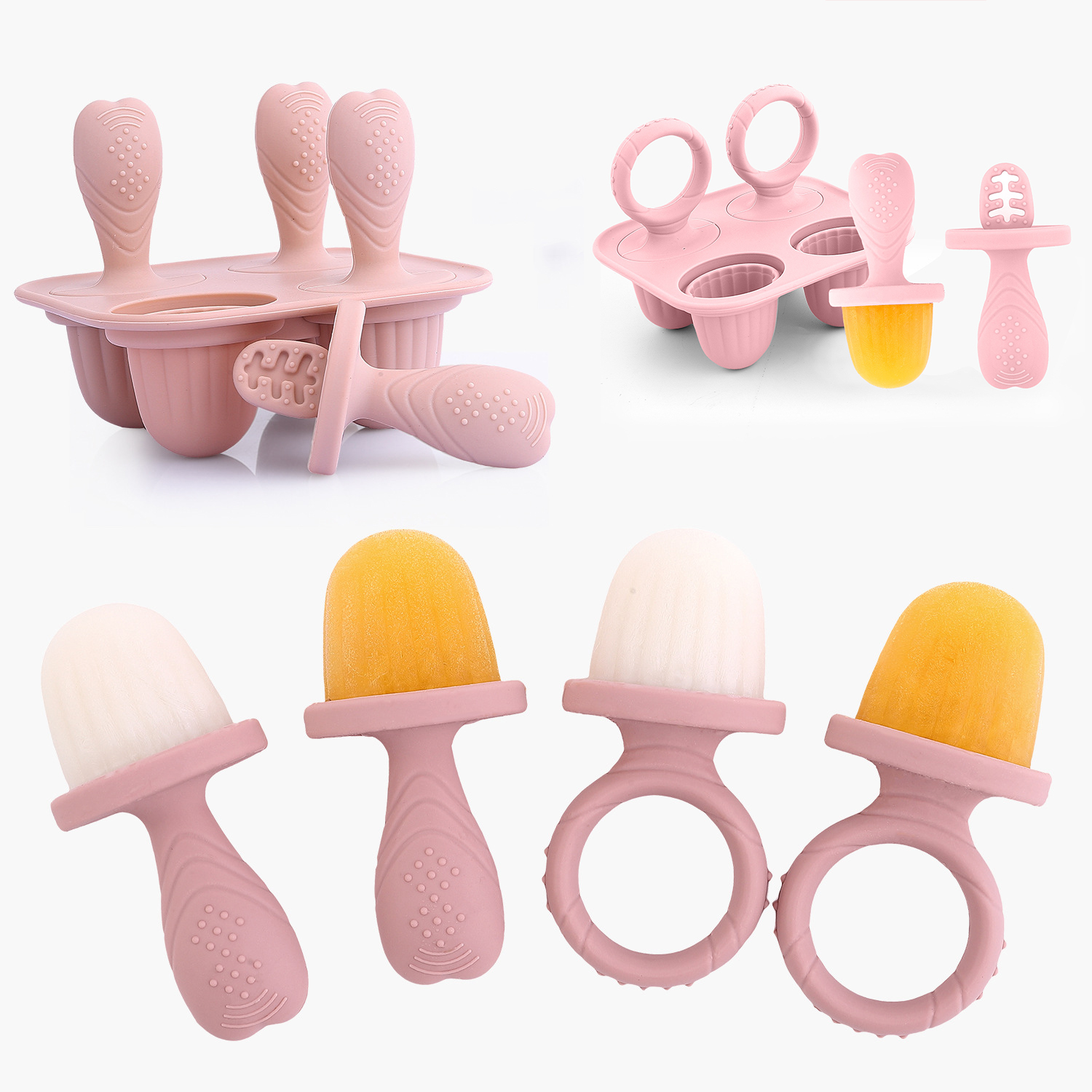 Baby Silicone Mold Set,Teethin - Baby Food Zubereiter ulasan dan harga