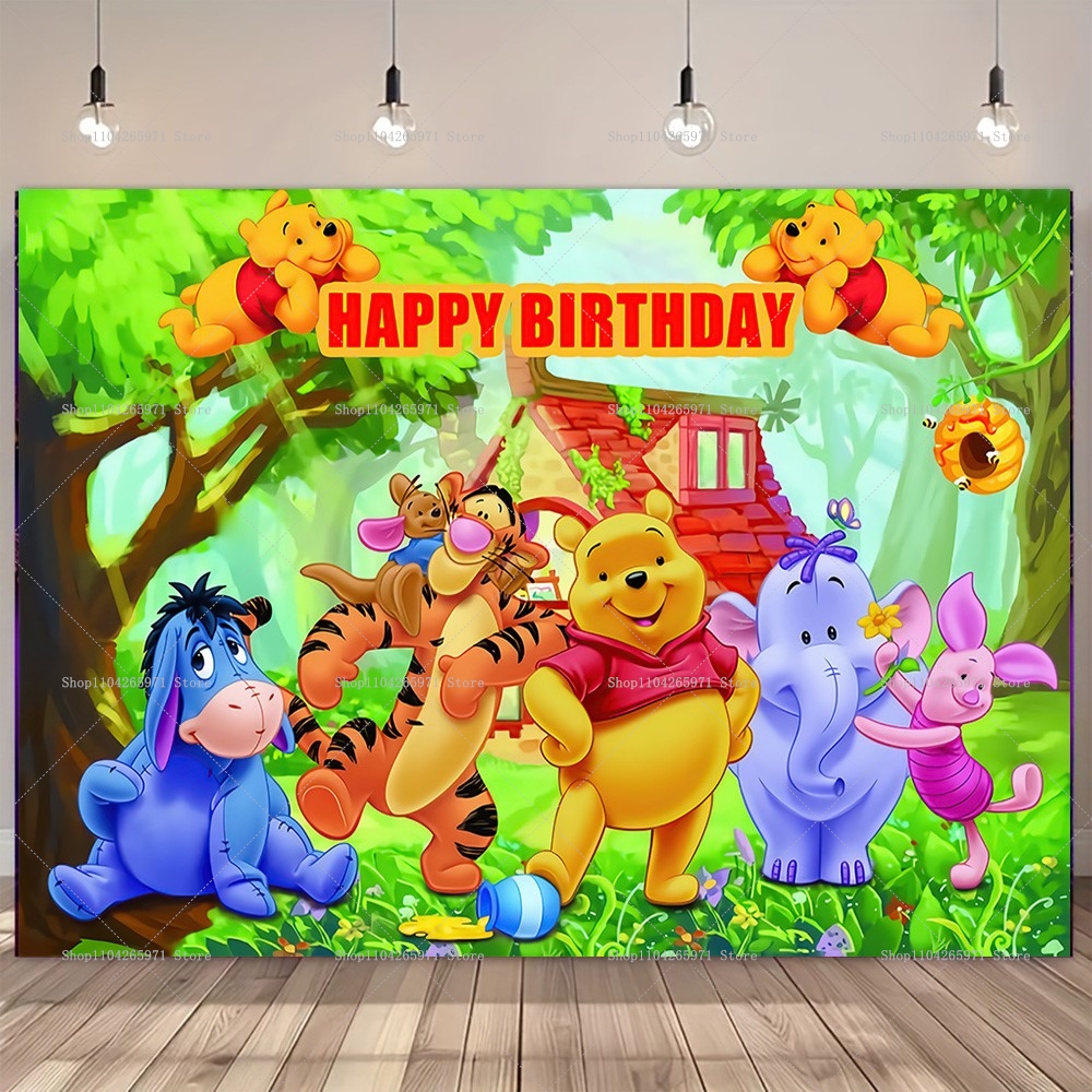 Disney Winnie the Pooh Backdro - Baby Food Ideas ulasan dan harga