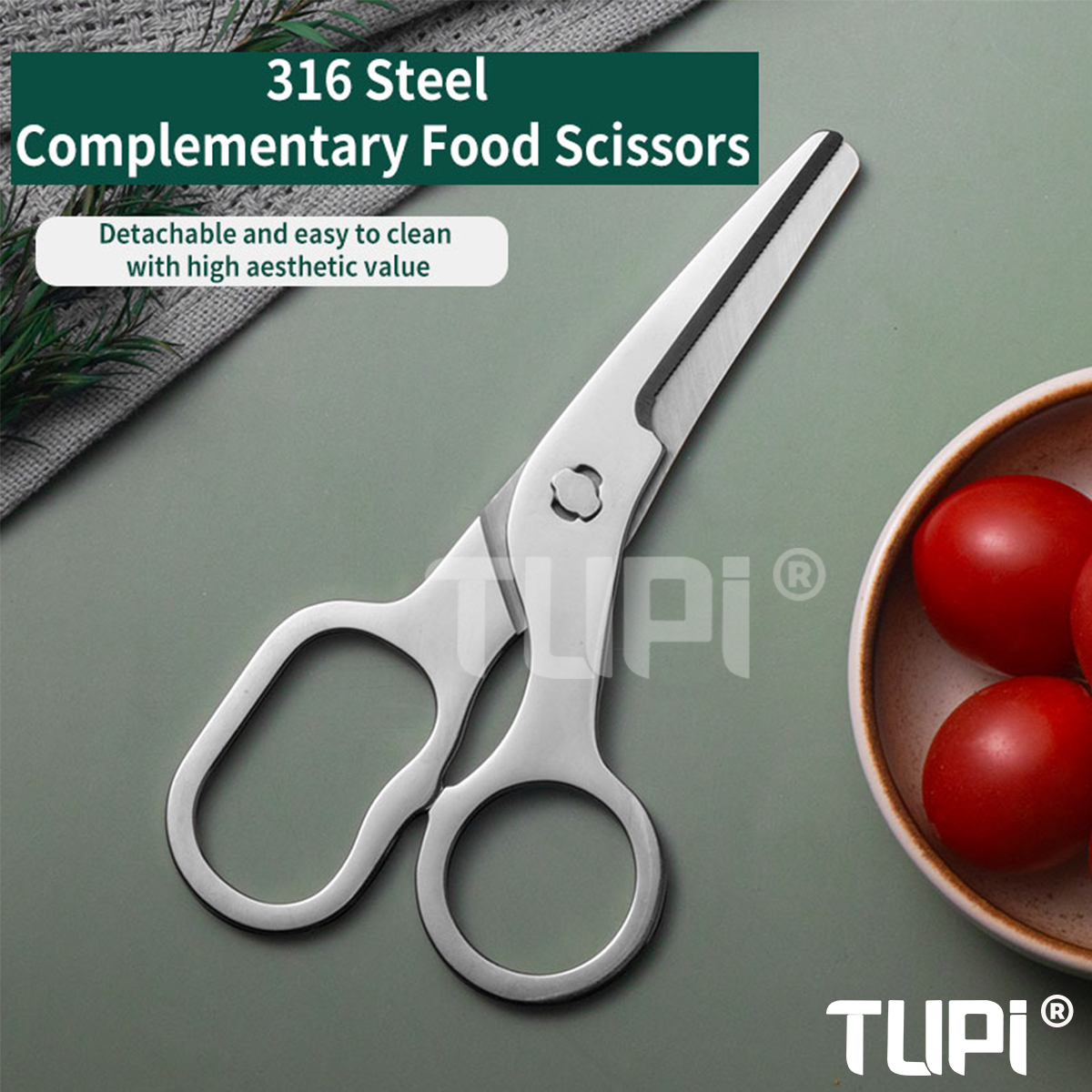 TUPI Detachable Blades Baby Fo - Baby Food Scissors ulasan dan harga