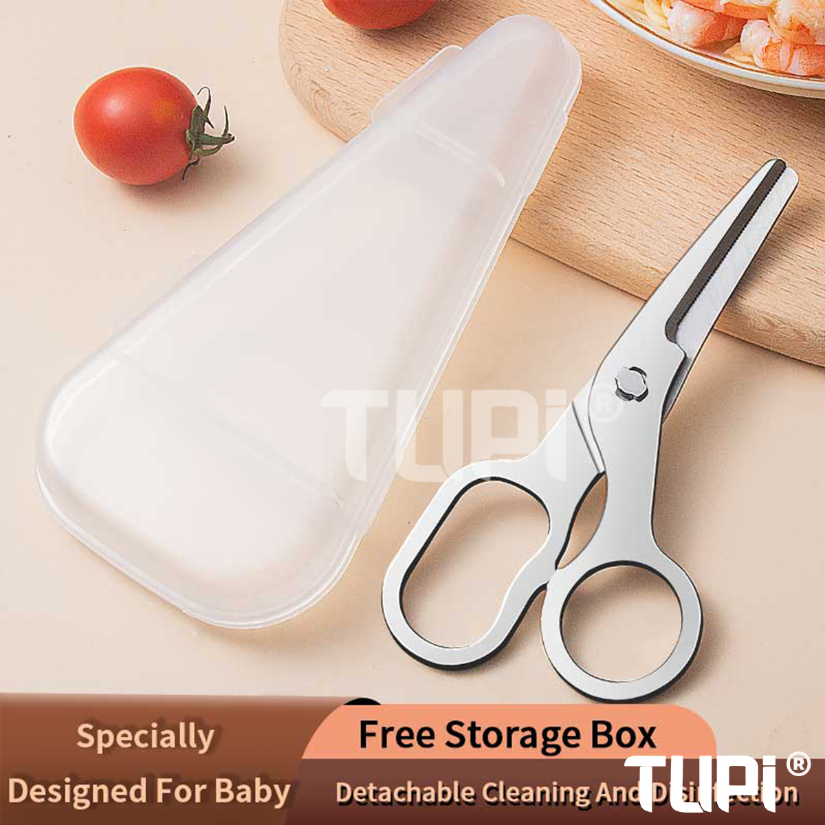 TUPI Detachable Blades Baby Fo - Baby Food Scissors ulasan dan harga