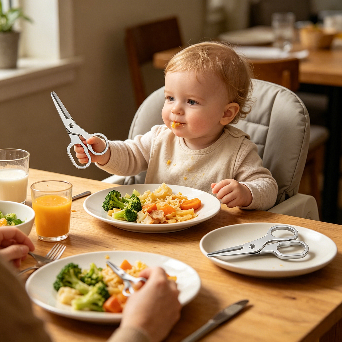 Multi functional food scissors - Baby Food Scissors ulasan dan harga