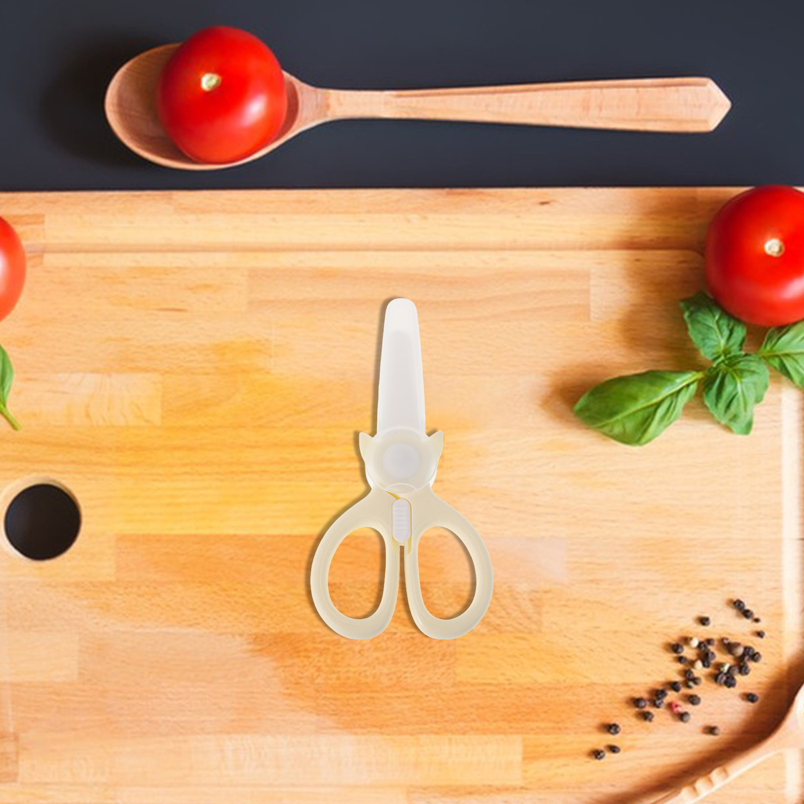 Portable Ceramic Food Cutter S - Baby Food Scissors ulasan dan harga