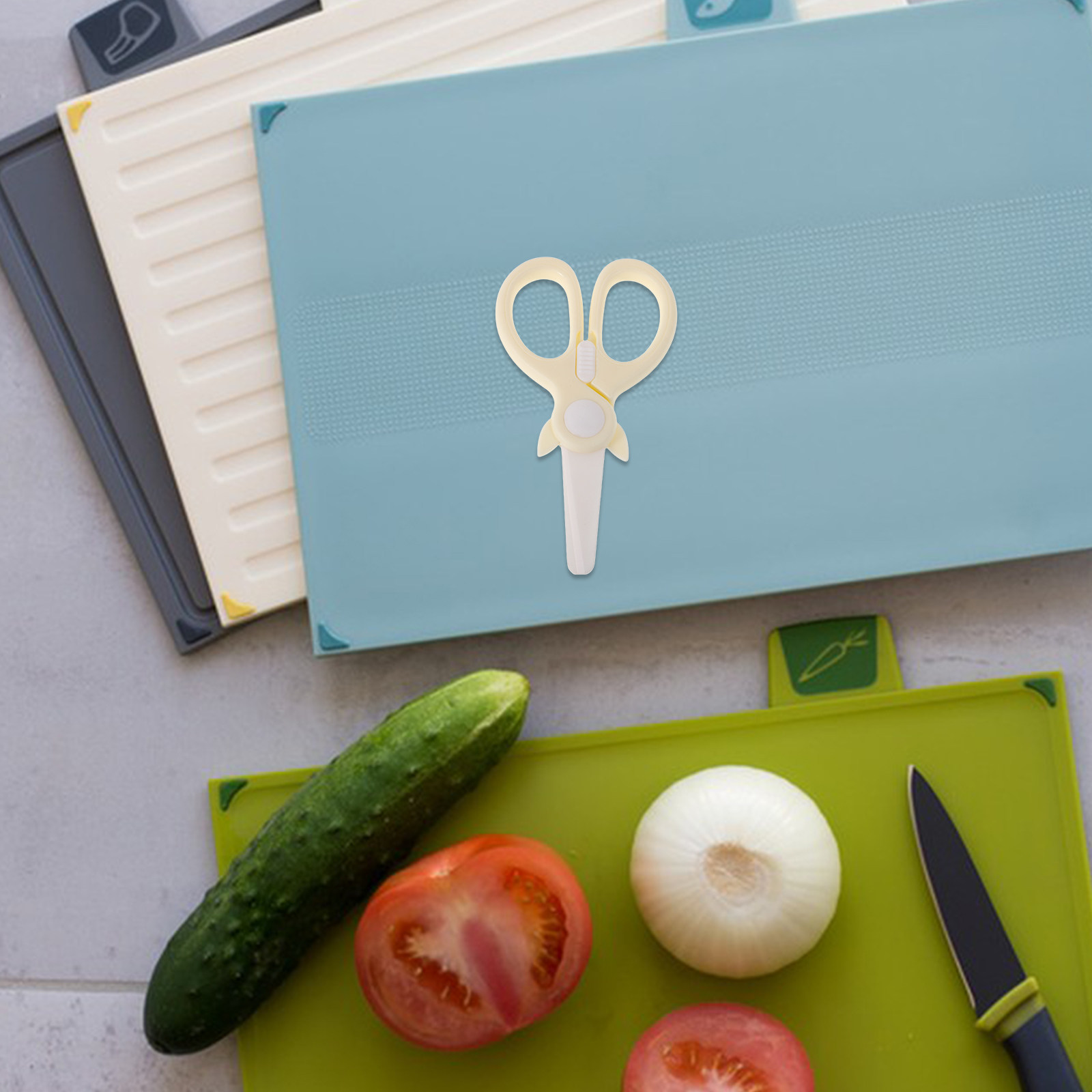 Portable Ceramic Food Cutter S - Baby Food Scissors ulasan dan harga
