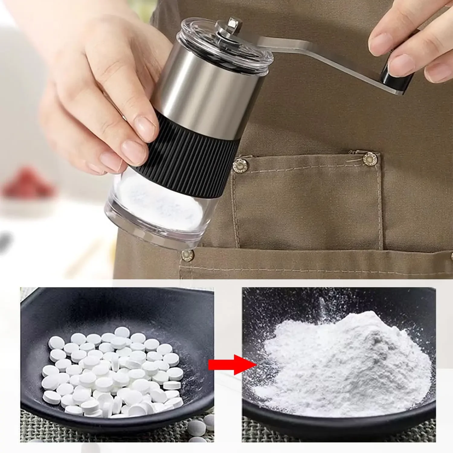 Pill Crusher with Pill Cutter  - Baby Food Scissors ulasan dan harga