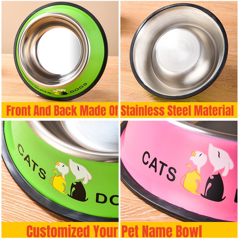 Custom Name Dog Cat Pet Bowl A - Baby Food Cat ulasan dan harga