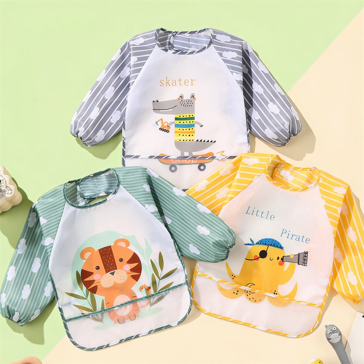 2pcs Waterproof Full Sleeve Ba - Baby Food Product ulasan dan harga