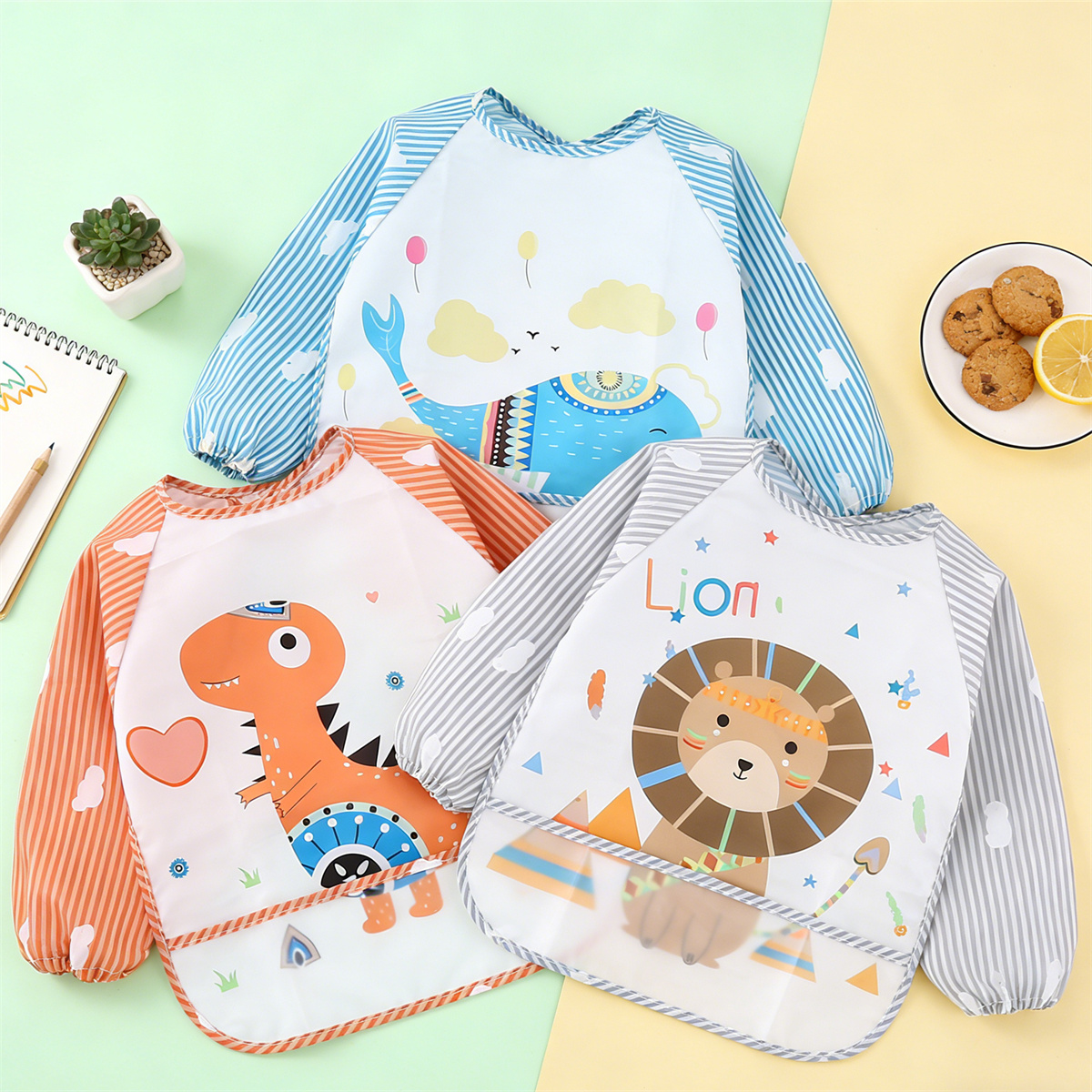2pcs Waterproof Full Sleeve Ba - Baby Food Product ulasan dan harga