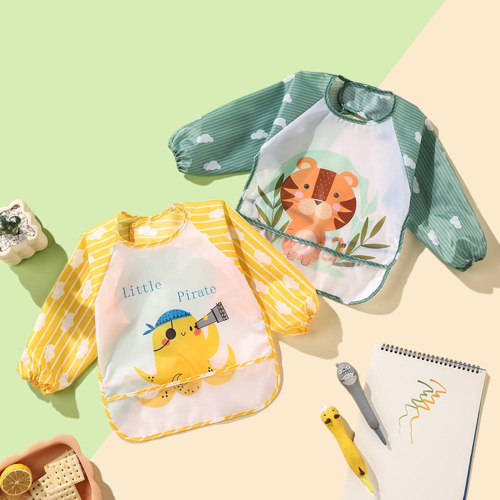 2pcs Waterproof Full Sleeve Ba - Baby Food Product ulasan dan harga