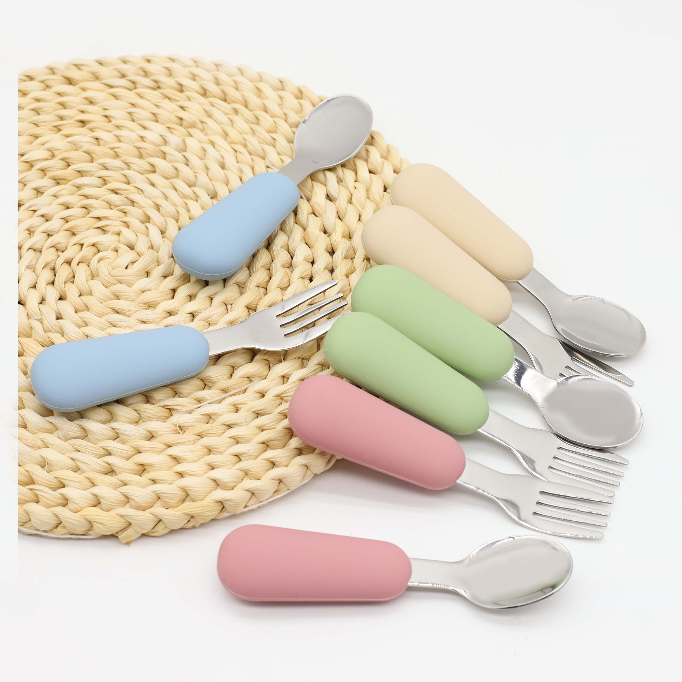 Silicone stainless steel spoon - Baby Food Guide ulasan dan harga