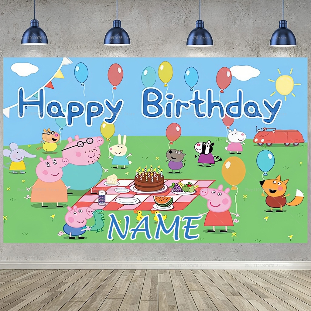 Custom Name Cartoon Peppa Pig  - Baby Food Ideas ulasan dan harga