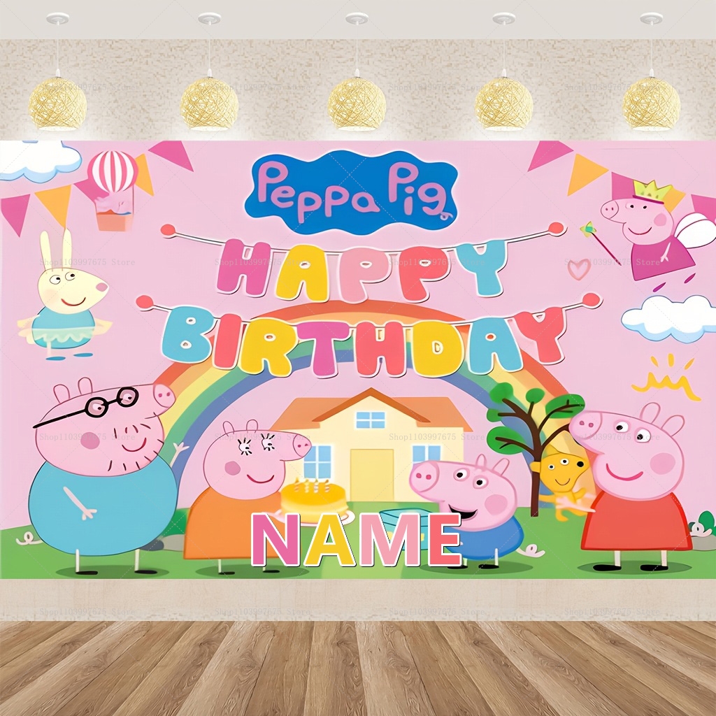 Custom Name Cartoon Peppa Pig  - Baby Food Ideas ulasan dan harga