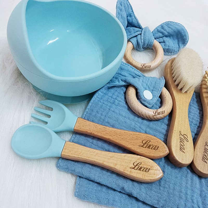 7PCS/Set Personalized Name Bab - Baby Food Set ulasan dan harga