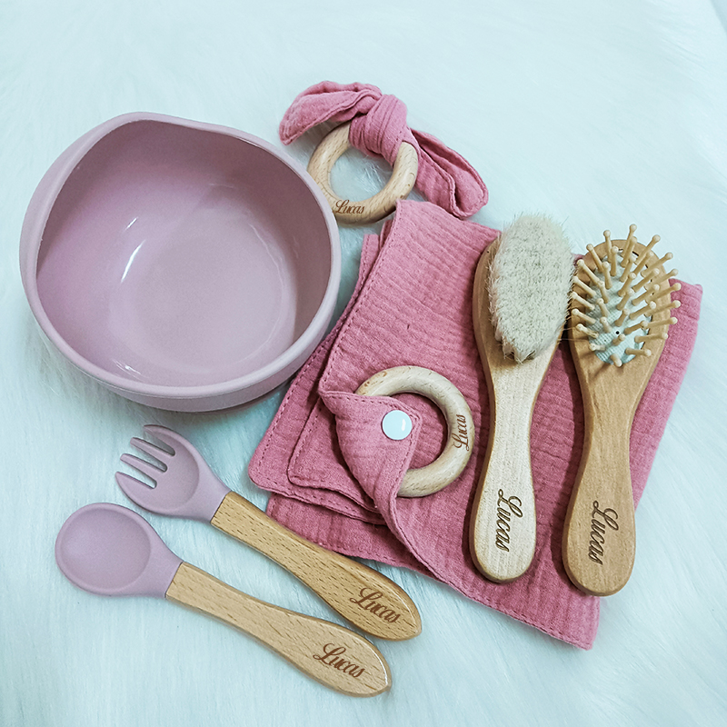7PCS/Set Personalized Name Bab - Baby Food Set ulasan dan harga