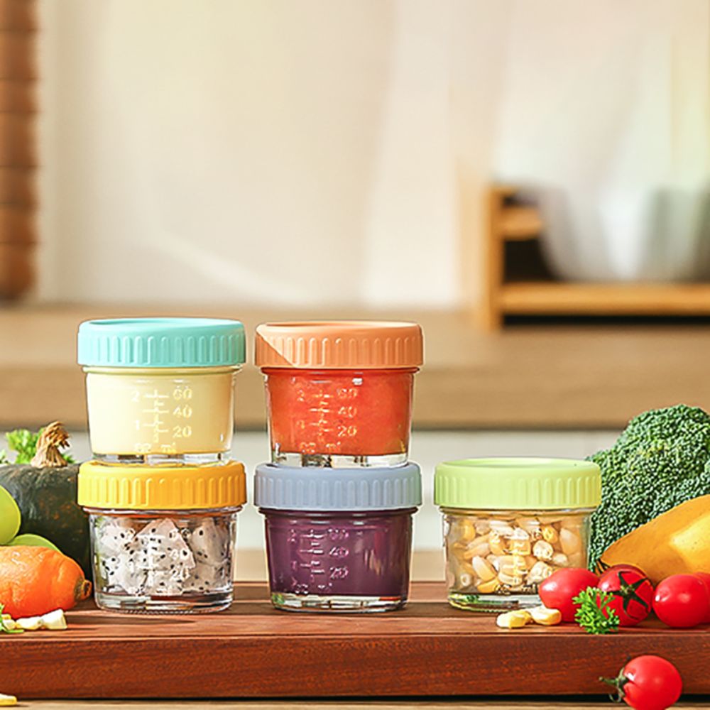 6pcs Glass Baby Food Jar Reusa - Baby Food Jar ulasan dan harga