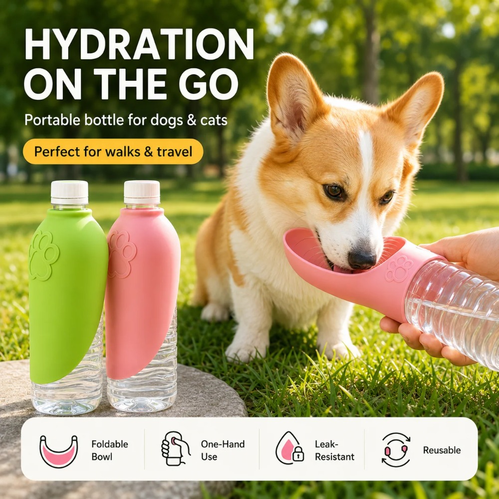 Portable Pet Feeding Water Bow - Baby Food Cat ulasan dan harga