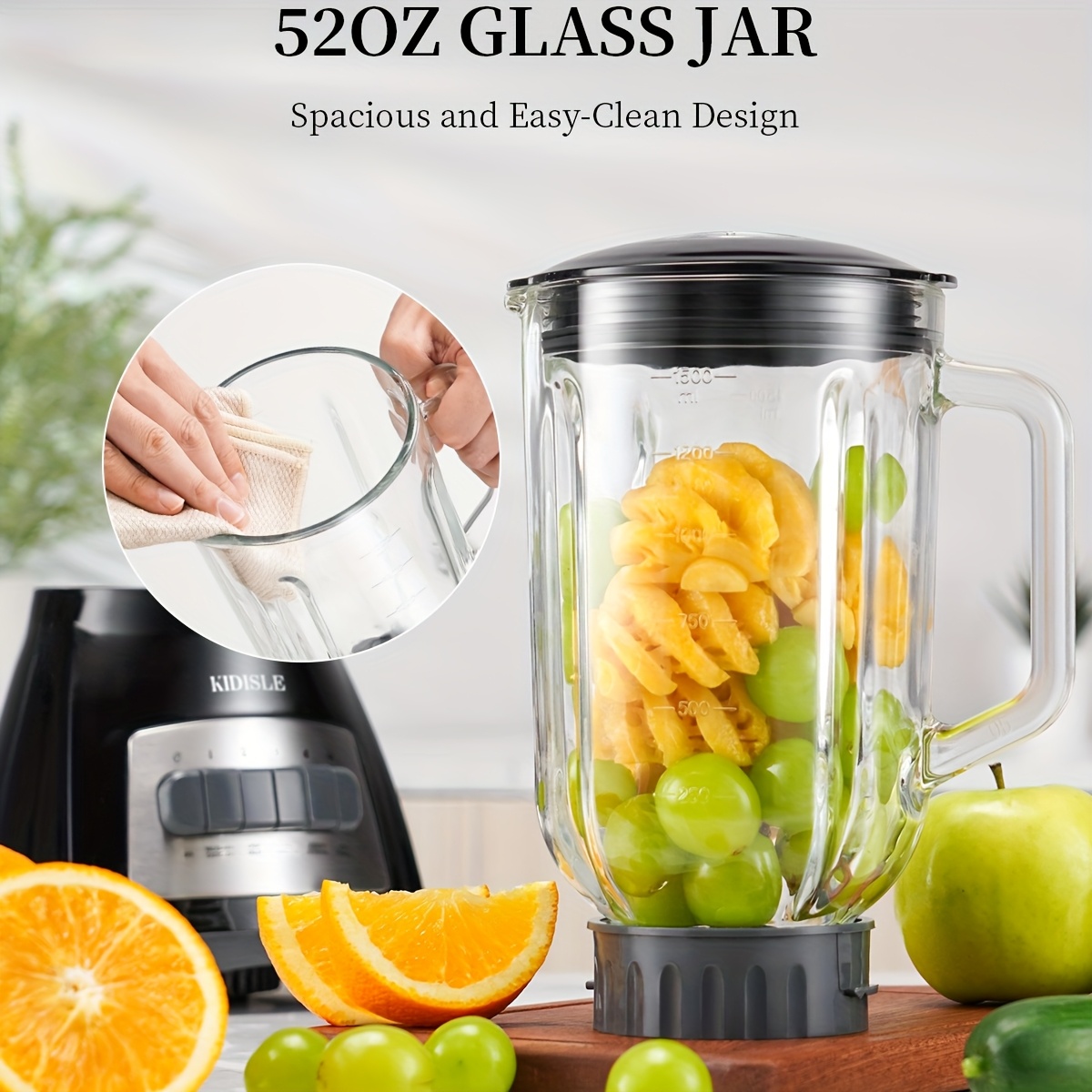 Smoothie Blender with 52 oz Gl - Baby Food Jar ulasan dan harga