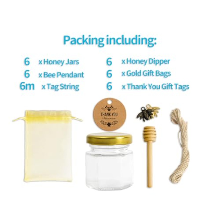 1.5oz 6Pack Mini Glass Hexagon - Baby Food Jar ulasan dan harga
