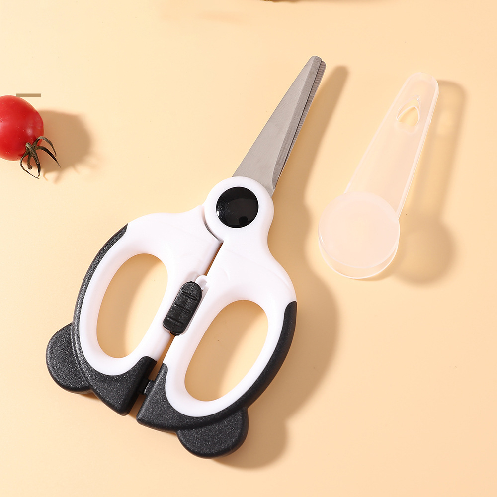 Safty Scissors For Kids Studen - Baby Food Scissors ulasan dan harga