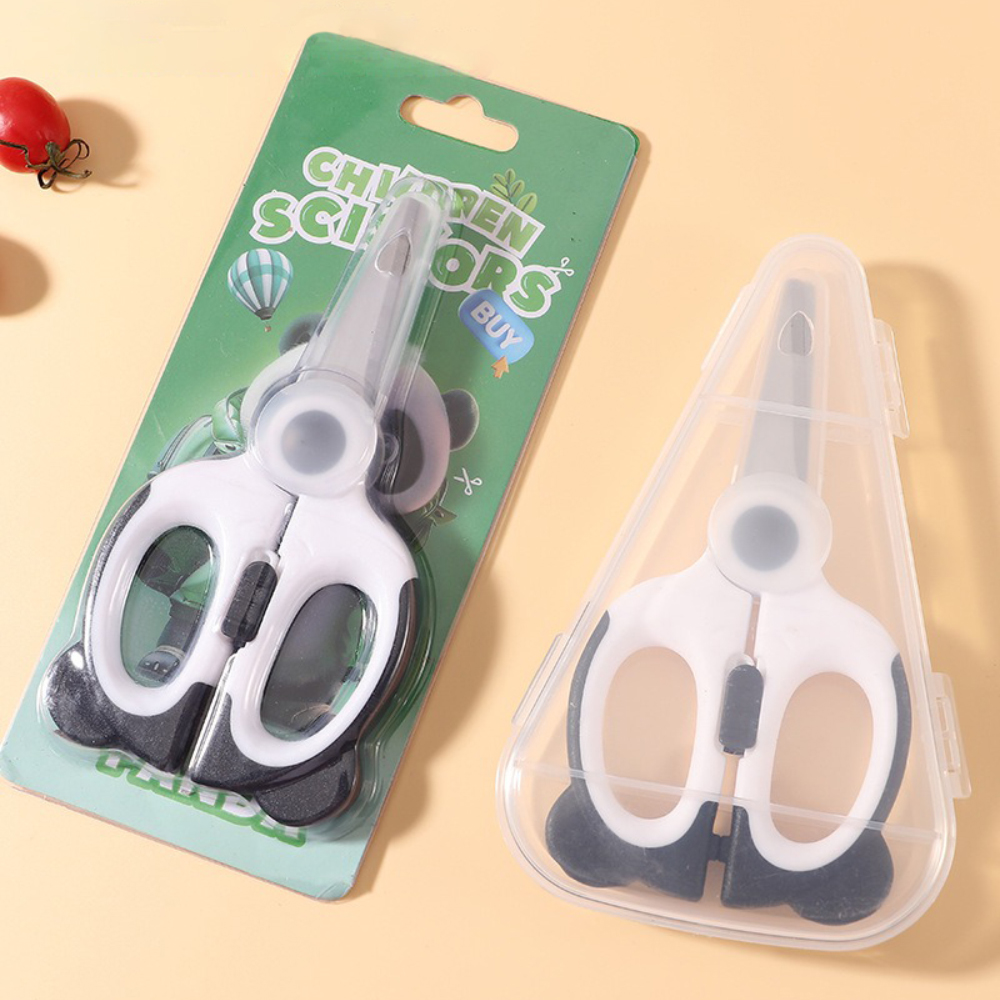 Safty Scissors For Kids Studen - Baby Food Scissors ulasan dan harga