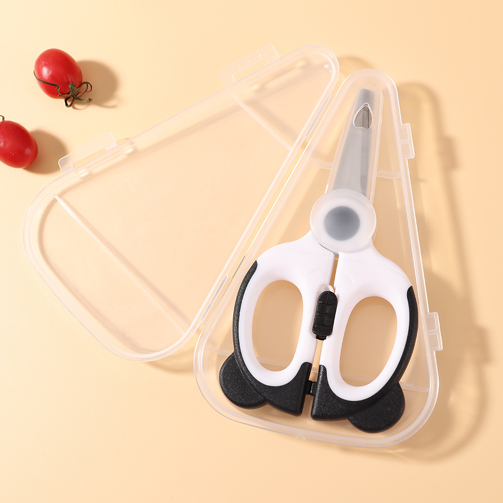 Safty Scissors For Kids Studen - Baby Food Scissors ulasan dan harga