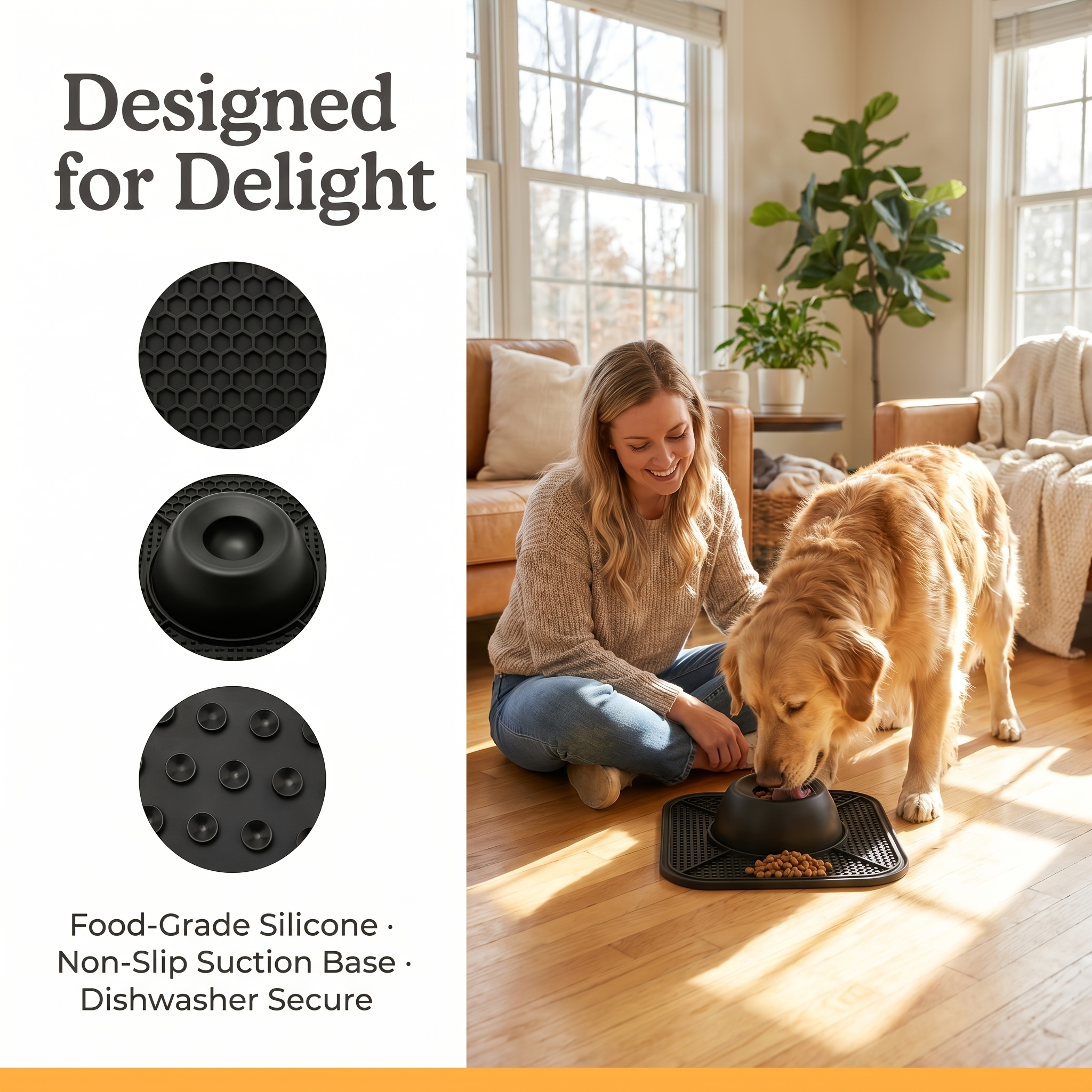 Non-Slip Dog Lick Mat With Slo - Baby Food Cat ulasan dan harga