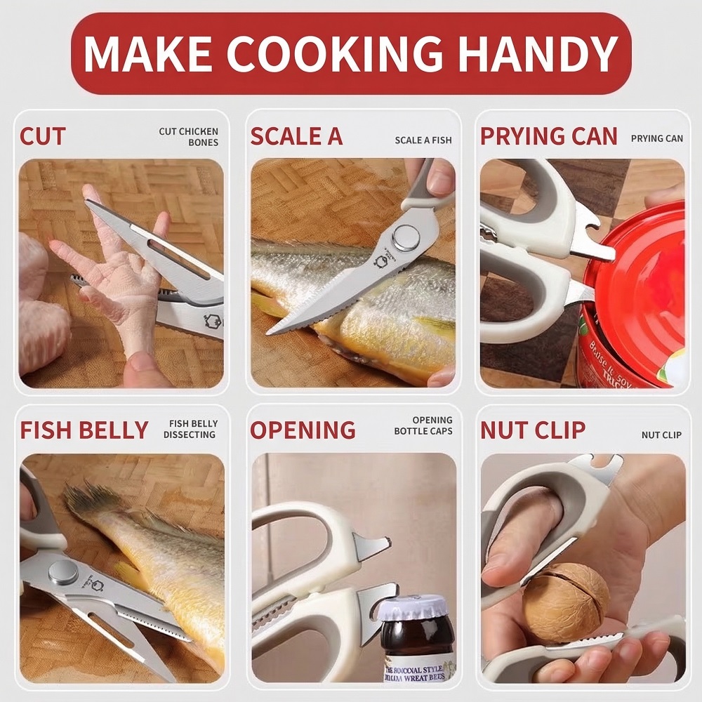 Household Multifunctional Kitc - Baby Food Scissors ulasan dan harga