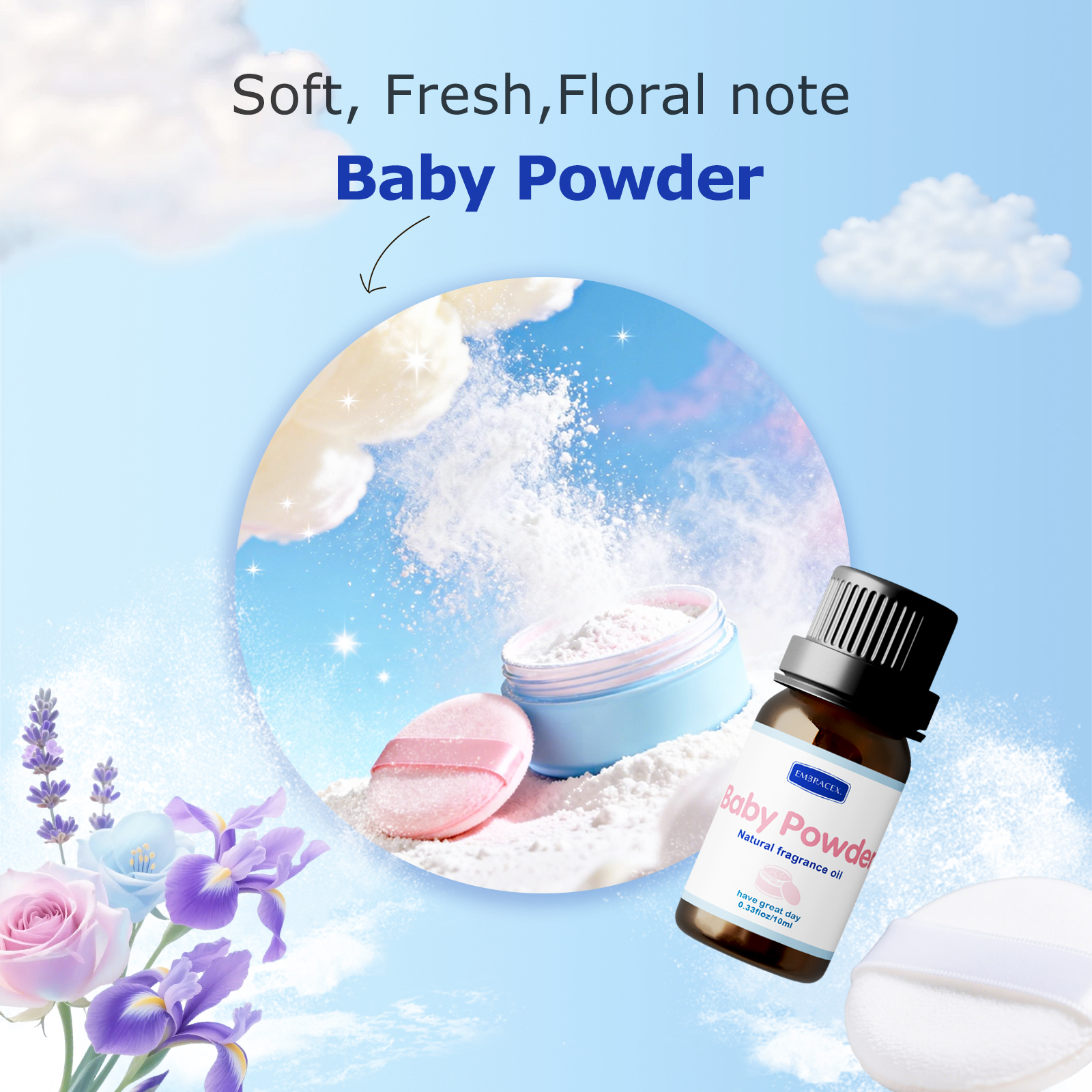 10ml Baby Powder Essential Oil - Baby Food Oil ulasan dan harga