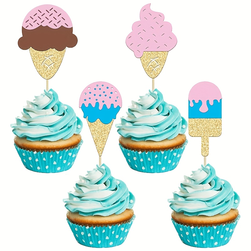 12Pc Glitter Ice Cream Cupcake - Baby Food For 2 Year Old ulasan dan harga