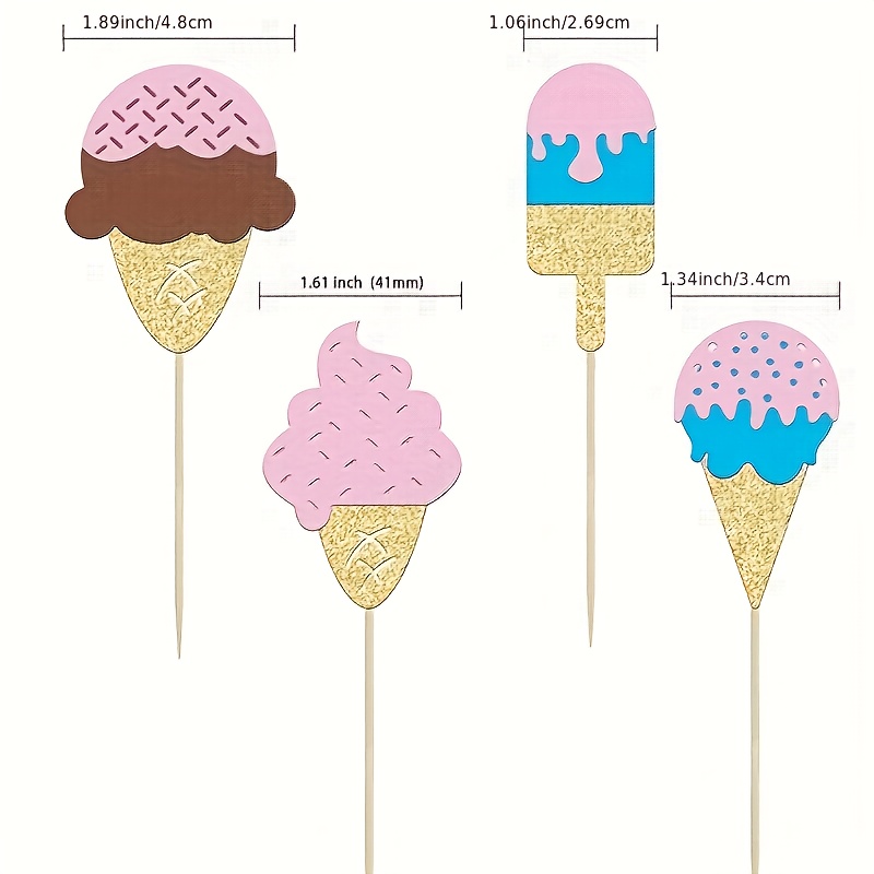 12Pc Glitter Ice Cream Cupcake - Baby Food For 2 Year Old ulasan dan harga