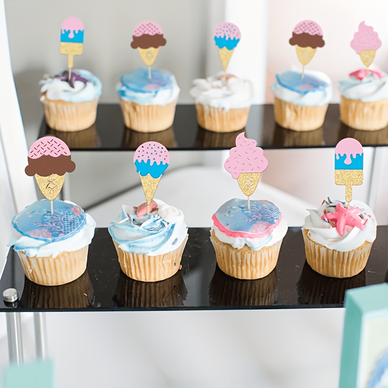 12Pc Glitter Ice Cream Cupcake - Baby Food For 2 Year Old ulasan dan harga