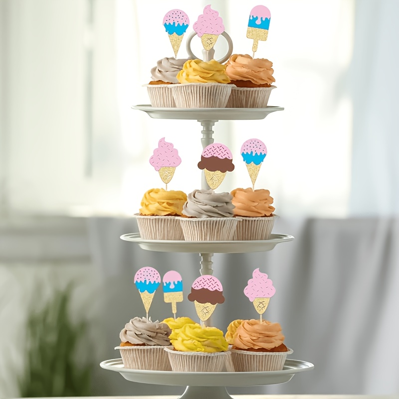 12Pc Glitter Ice Cream Cupcake - Baby Food For 2 Year Old ulasan dan harga